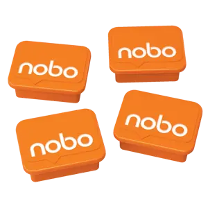 Aimants Nobo, orange, 18 x 22 mm