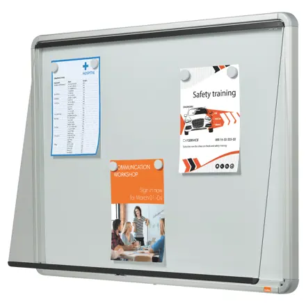 Nobo Schaukasten für den Innenbereich 9 x A4, magnetisch, Klapptür