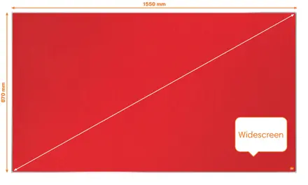 Tableau d'affichage Widescreen en feutre Nobo Impression Pro 1550x870 mm