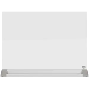 Tableau blanc de bureau Nobo en verre blanc brillant