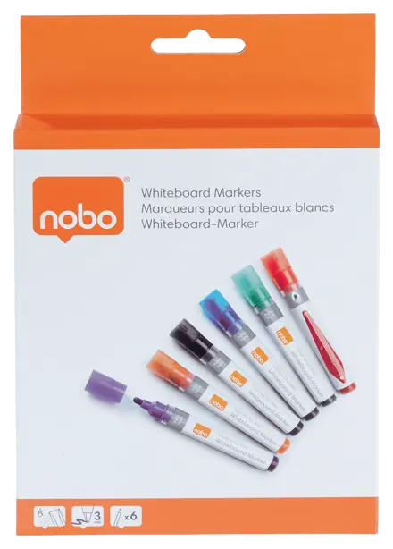 Marqueurs pour tableau blanc Liquid Ink pointe Ogive Pack de 6