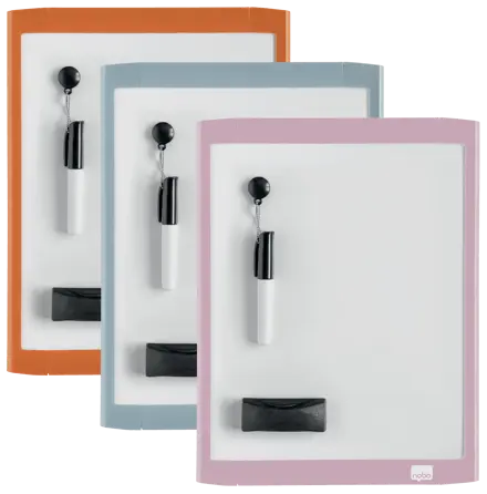 Nobo Mini Magnetic Whiteboard with Coloured Frame 216x280mm