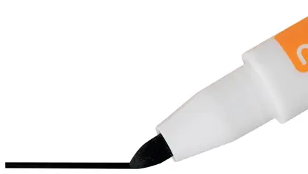 Nobo Mini Whiteboard Pen With Magnetic Eraser Cap 6 Pack Black