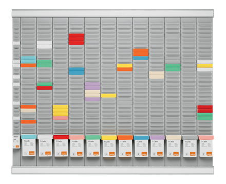 Kit Planning annuel - Tableau à colonnes pour fiche en T NOBO