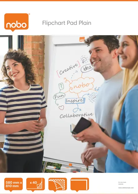Nobo Flipchart Pad Plain