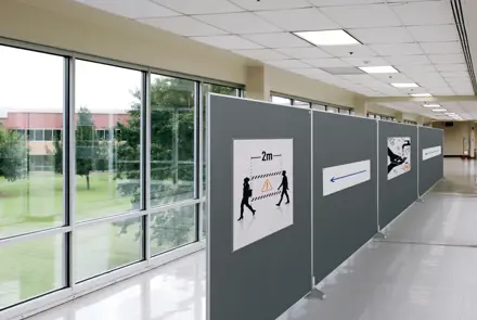 Nobo Impression Pro Free Standing Room Divider Screen Felt Surface 800x1800mm