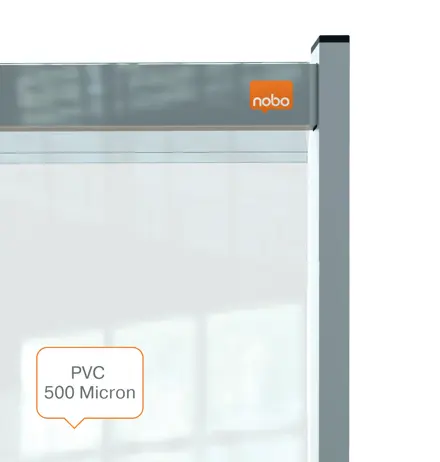 Nobo Premium Plus Schreibtisch-Trennwand aus durchsichtiger Folie, 770x860mm