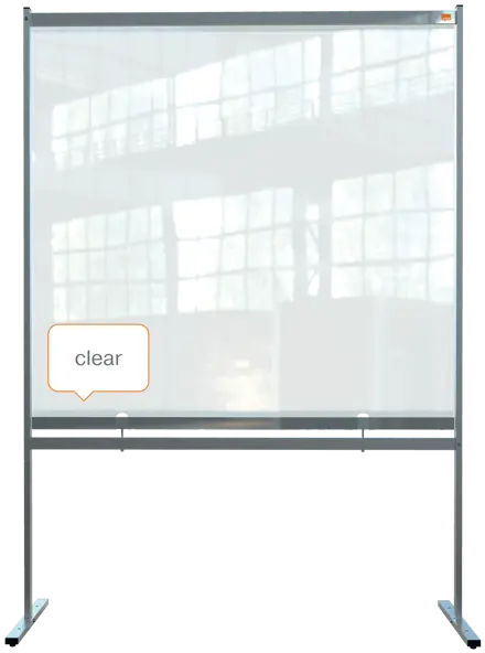 Nobo Premium Plus Stellwand aus durchsichtiger Folie, 1480x2060mm