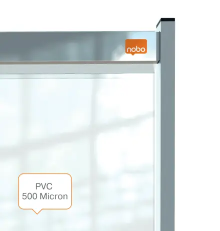 Nobo Premium Plus Stellwand aus durchsichtiger Folie, 1480x2060mm