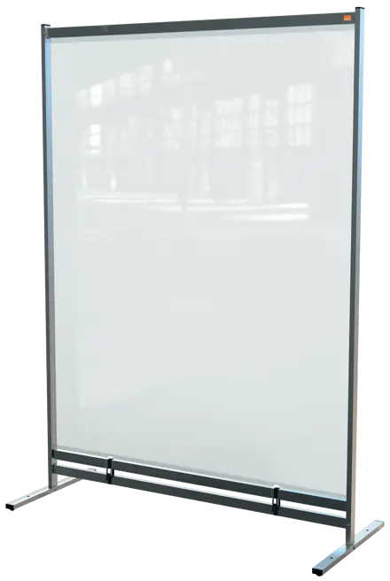 Nobo Premium Plus Stellwand aus durchsichtiger Folie, bodentief, 1480x2060mm