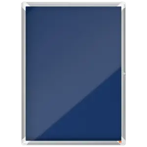 Nobo Premium Plus Schaukasten für den Innenbereich 9 x A4, mit Filz, Klapptür