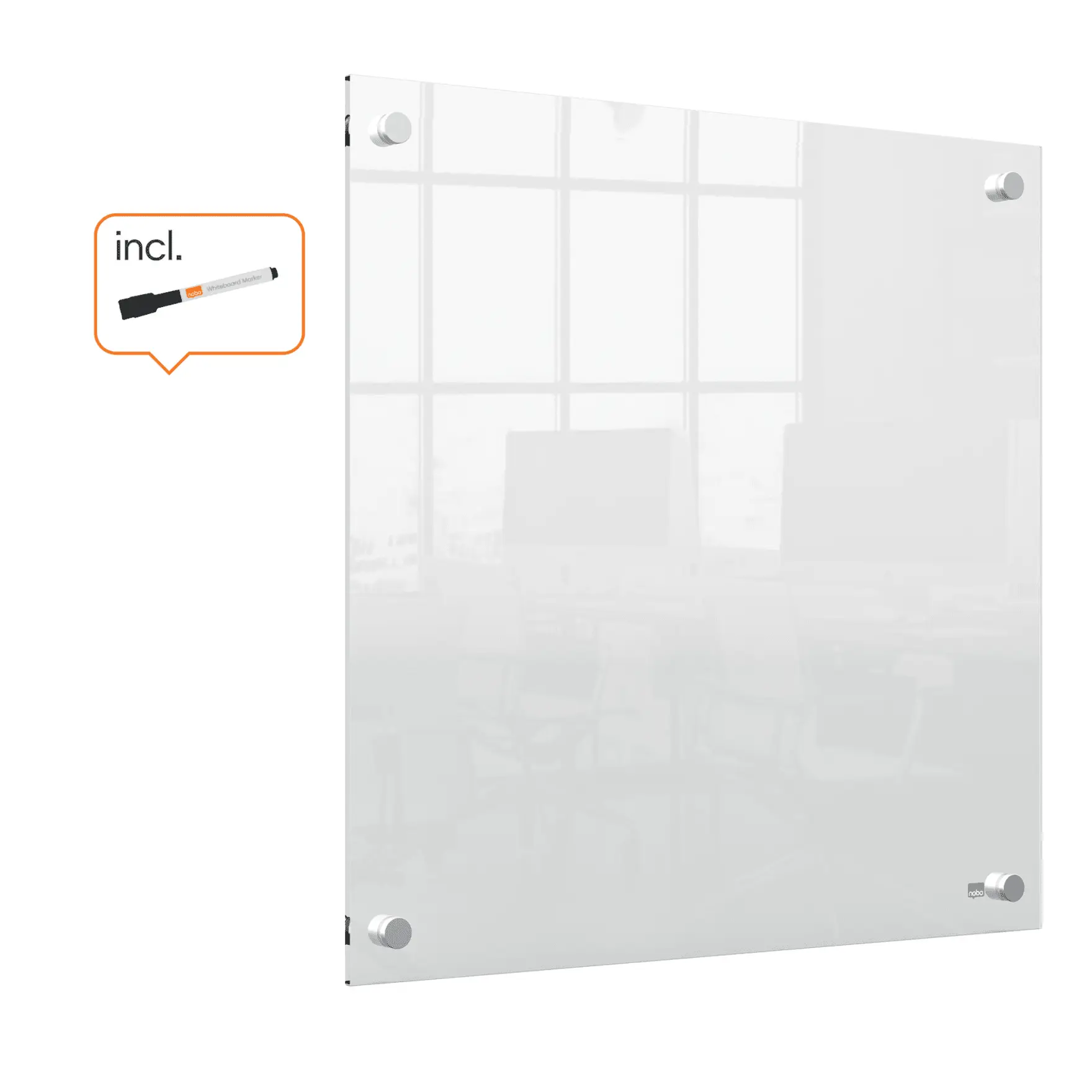 Nobo Acryl Whiteboard Wandmontage 45 x 45 cm NOBO