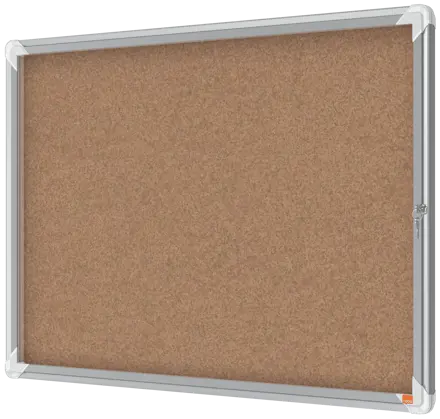 Nobo Premium Plus Schaukasten für den Innenbereich 8 x A4, Kork, Klapptür