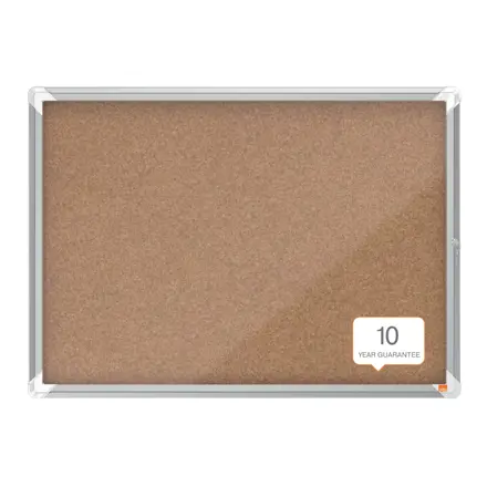 Nobo Premium Plus Schaukasten für den Innenbereich 8 x A4, Kork, Klapptür