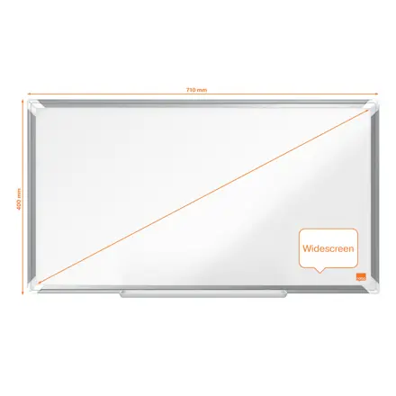 Nobo Premium Plus Widescreen emaljeret magnetisk whiteboard 32" 71x40cm
