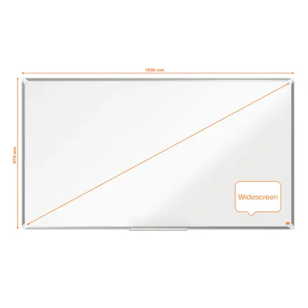 Tableau blanc émaillé Widescreen Nobo Premium Plus 1550x870 mm