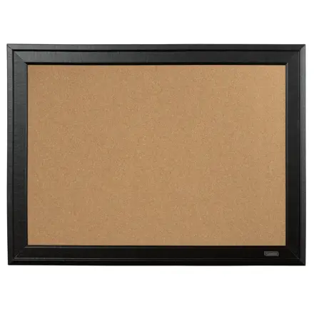 Tablero de corcho Nobo con marco negro de madera
