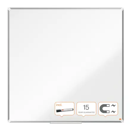 Tableau blanc en acier laqué Nobo Premium Plus 1200x1200 mm