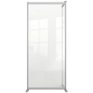 Nobo Premium Plus Clear Acrylic Protective Room Divider Screen Modular System Extension 800x1800mm
