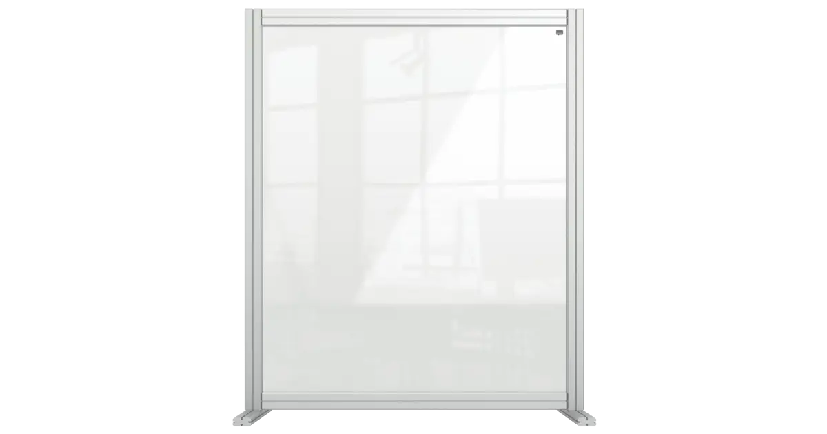 Nobo Premium Plus Clear Acrylic Protective Desk Divider Screen Modular System 800x1000mm NOBO