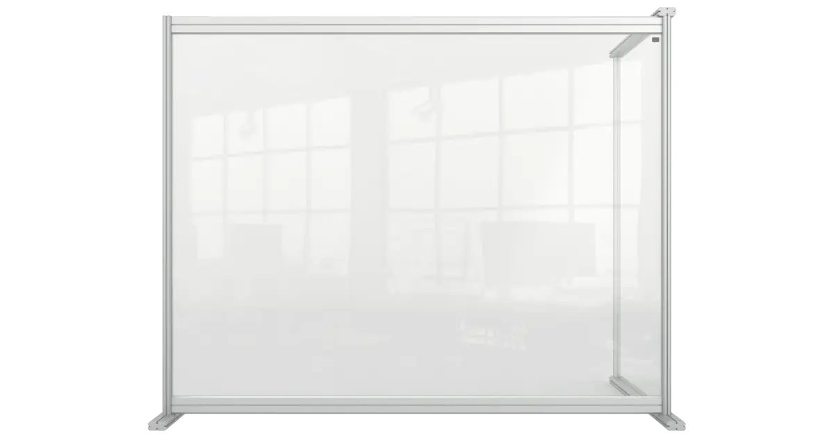 Nobo Premium Plus Clear Acrylic Protective Desk Divider Screen Modular System Extension