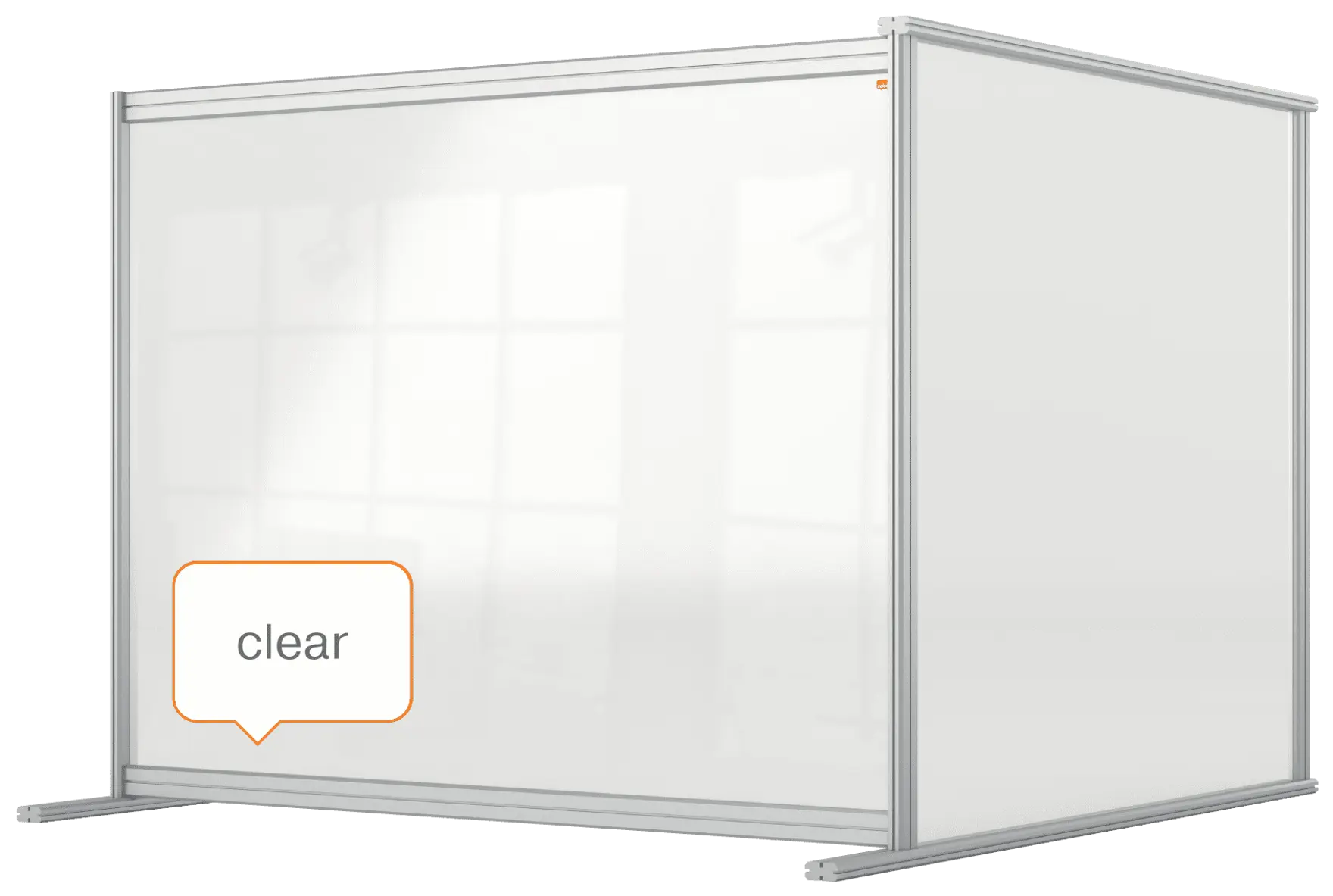 Nobo Premium Plus Clear Acrylic Protective Desk Divider Screen Modular