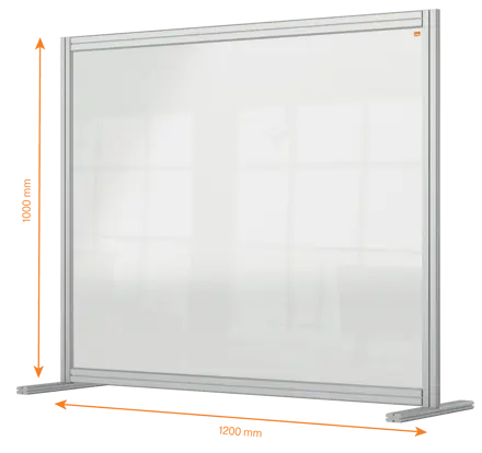 Nobo Premium Plus Clear Acrylic Protective Desk Divider Screen Modular System 1200x1000mm