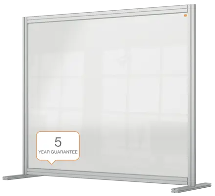 Nobo Premium Plus Clear Acrylic Protective Desk Divider Screen Modular System 1200x1000mm