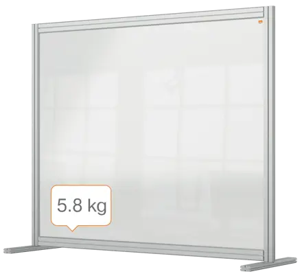 Nobo Premium Plus Clear Acrylic Protective Desk Divider Screen Modular System 1200x1000mm