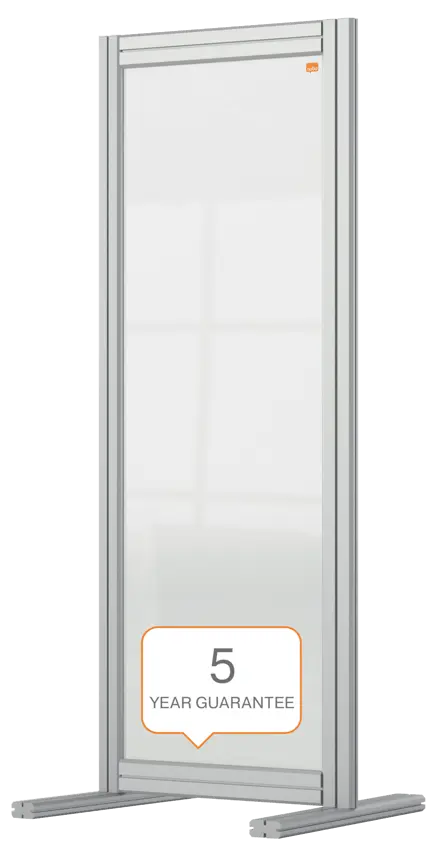 Nobo Premium Plus Clear Acrylic Protective Desk Divider Screen Modular System 400x1000mm