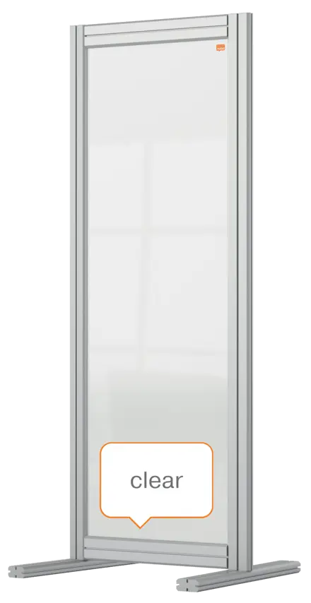 Nobo Premium Plus Clear Acrylic Protective Desk Divider Screen Modular System 400x1000mm