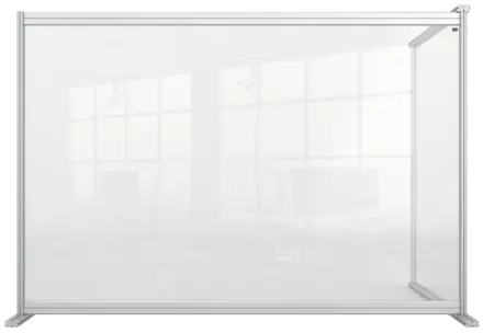 Nobo Premium Plus Clear Acrylic Protective Desk Divider Screen Modular System Extension 1400x1000mm