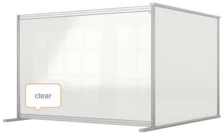 Nobo Premium Plus Clear Acrylic Protective Desk Divider Screen Modular System Extension 1400x1000mm