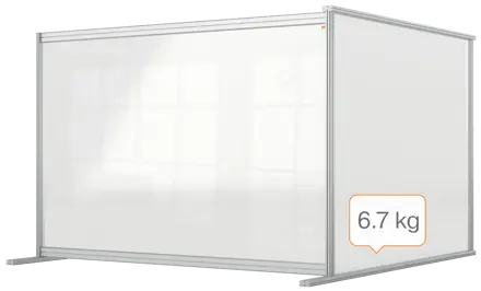 Nobo Premium Plus Clear Acrylic Protective Desk Divider Screen Modular System Extension 1400x1000mm