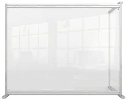 Nobo Premium Plus Clear Acrylic Protective Desk Divider Screen Modular System Extension 1200x1000mm