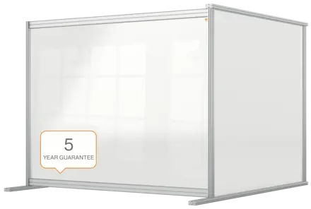 Nobo Premium Plus Clear Acrylic Protective Desk Divider Screen Modular System Extension 1200x1000mm