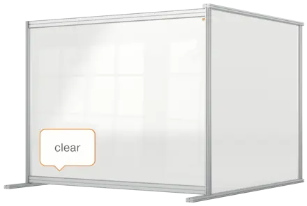 Nobo Premium Plus Clear Acrylic Protective Desk Divider Screen Modular System Extension 1200x1000mm