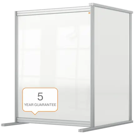 Nobo Premium Plus Clear Acrylic Protective Desk Divider Screen Modular System Extension 800x1000mm
