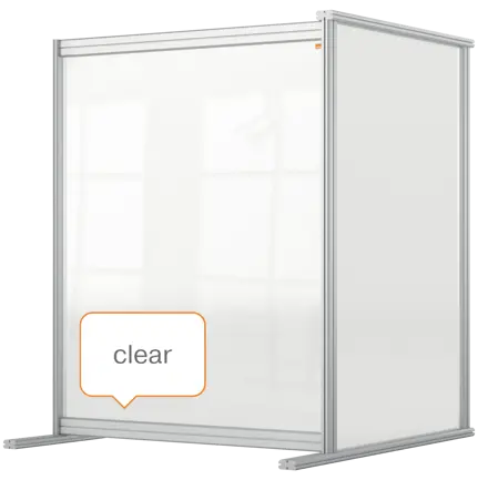 Nobo Premium Plus Clear Acrylic Protective Desk Divider Screen Modular System Extension 800x1000mm