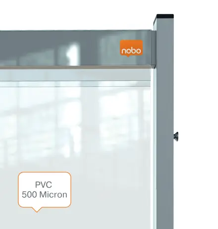 Nobo Premium Plus Clear PVC Modular Desk Divider Screen System 400x820mm