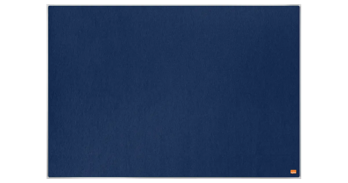 Nobo Filz-Notiztafel | 60 X 90 Cm | Aluminiumrahmen | Blaue Filzoberfläche | Wandmontage (traditionelle Eckmontage)