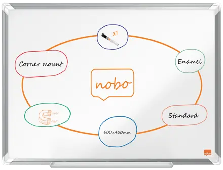 Nobo Premium Plus Whiteboard Emaille 45 x 60 cm