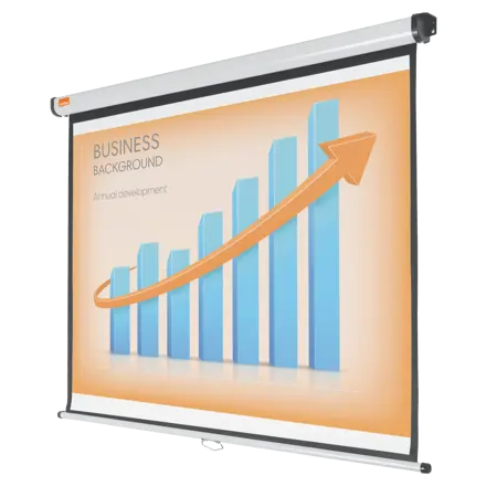 Screen Manuel for Wall Mounting, Nobo Format 4:3, Size 150x114 cm