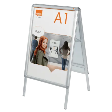 Chevalet porte-affiche clipsable Nobo, A1