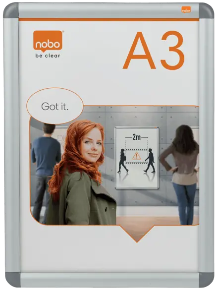 Nobo Premium Plus A3 skifteramme med klikramme
