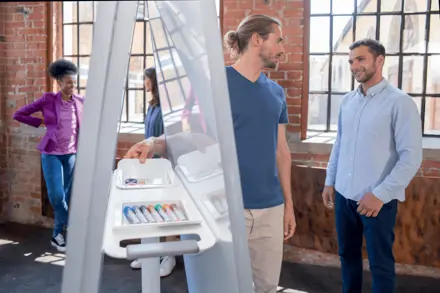 Nobo Move & Meet Mobile magnetisches Whiteboard- & Notiztafel-System 90 x 180 cm