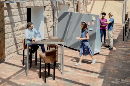 Nobo Move & Meet Mobile magnetisches Whiteboard- & Notiztafel-System 90 x 180 cm