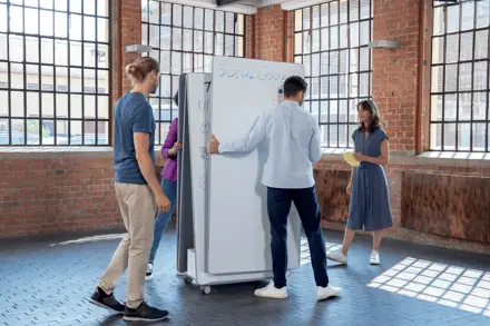 Nobo Move & Meet Mobile magnetisches Whiteboard- & Notiztafel-System 90 x 180 cm