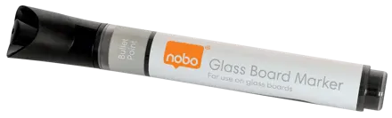 Nobo Marker für Glas-Whiteboards, trocken abwischbar, 4 Stück, schwarz
