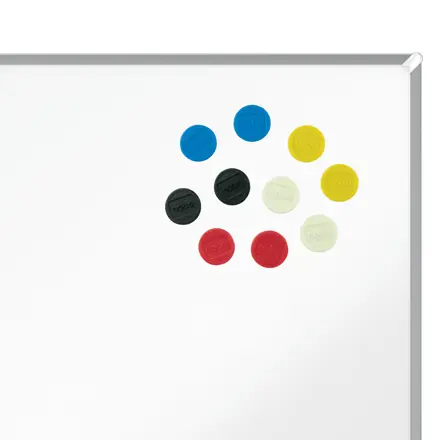 Aimants Nobo pour tableaux blancs magnétiques, pack de 10 aimants colorés 13 mm